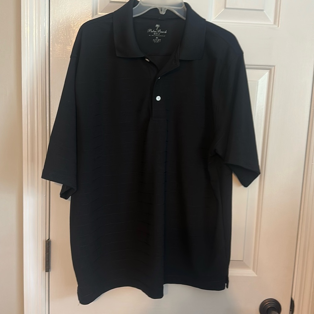 Palm beach golf Black Polo Shirt Classic Style